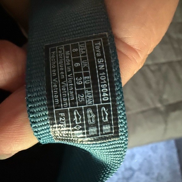 Teva Women's Blue and Black Flip Flop Sandals - Picture 4 of 6